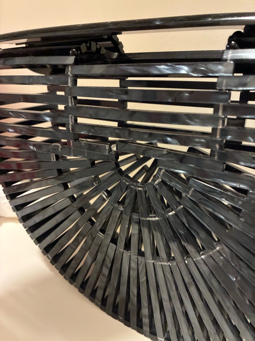 cult gaia Black Slatted Semi-Circle Tote - Picture 2 of 4